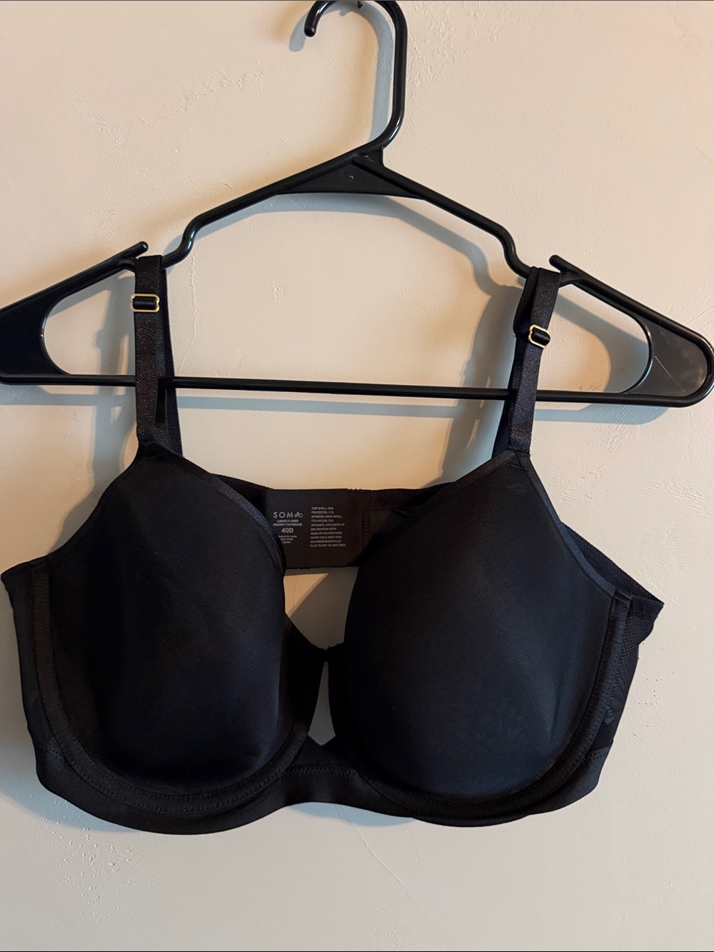 Soma Black Seamless T-Shirt Bra - Black